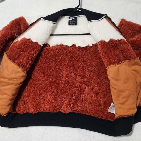 Nike Sportswear Women Fleece Bomber Jacket Size Medium super Soft Warm  B5 - Picture 5 of 15